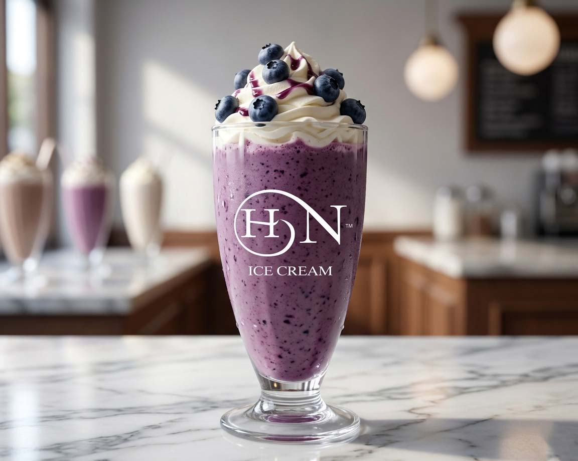 Blueberry Ice Cream Shakes